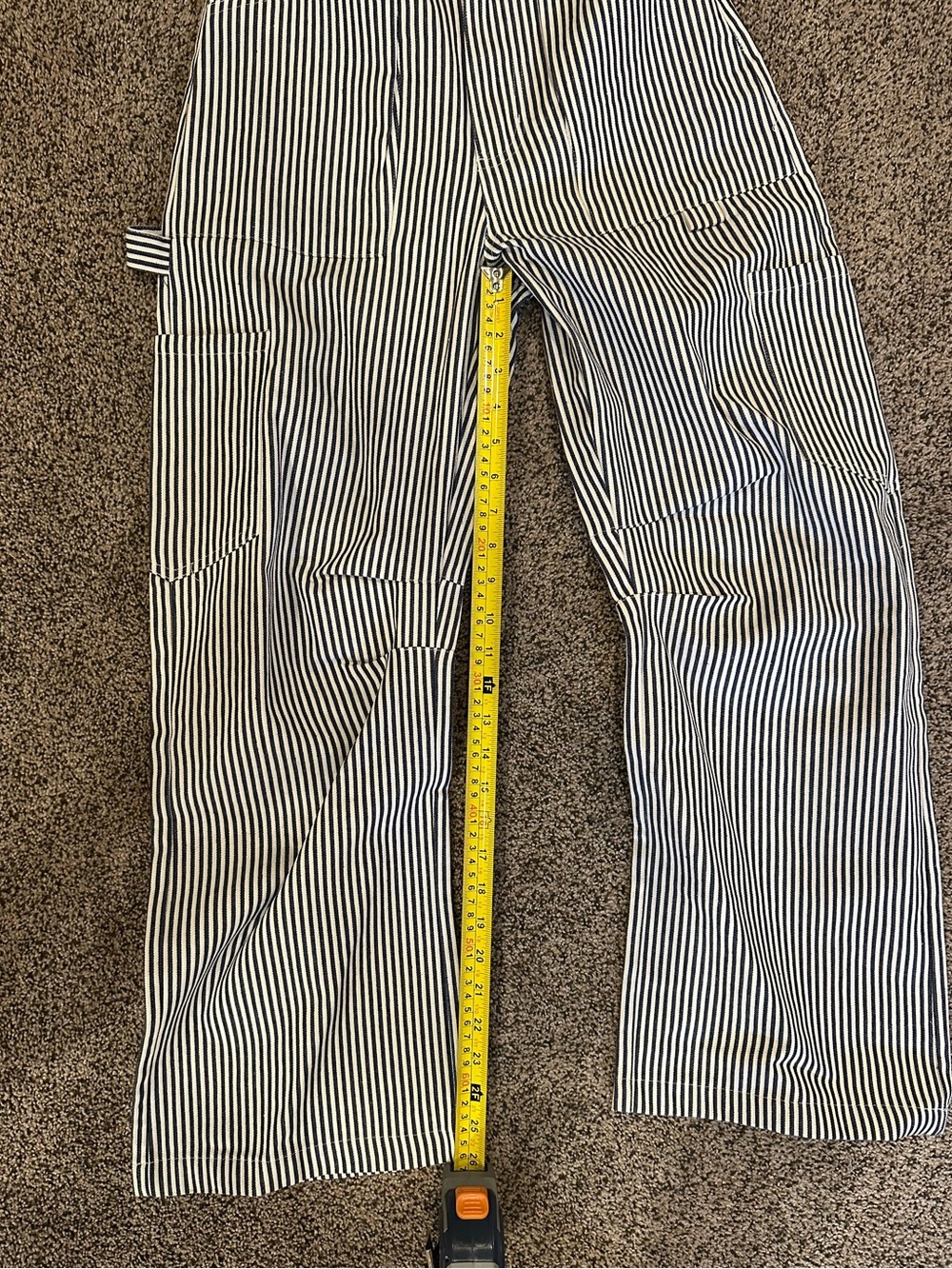 Lioness navy & White Striped Wide-Leg Cargo Pants - Picture 4 of 4